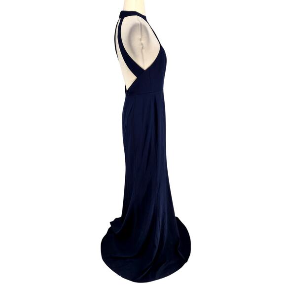 BHLDN Serephina Crepe Halter Maxi Dress – Midnight Navy SZ 6 - Picture 9 of 12